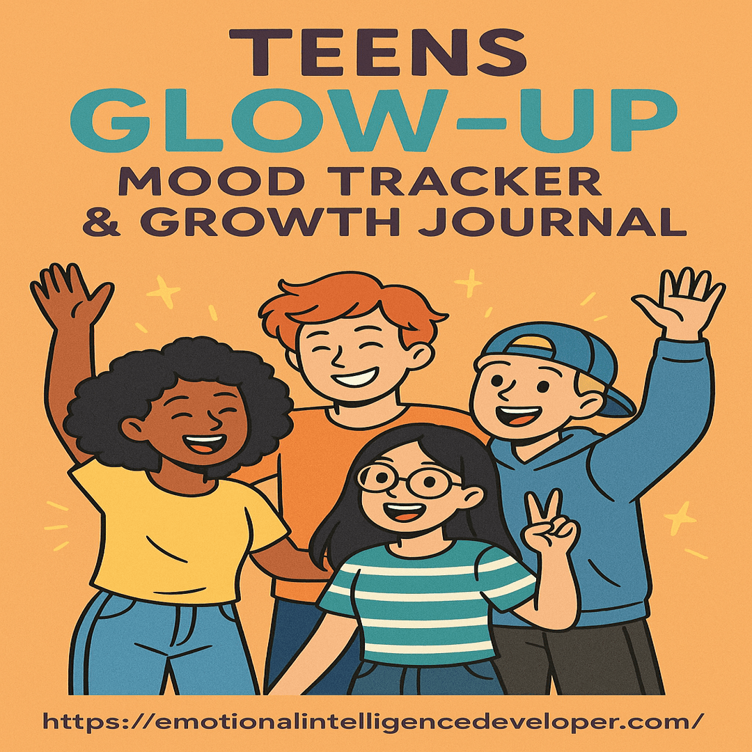 Teens Glow-Up Mood Tracker & Growth Journal