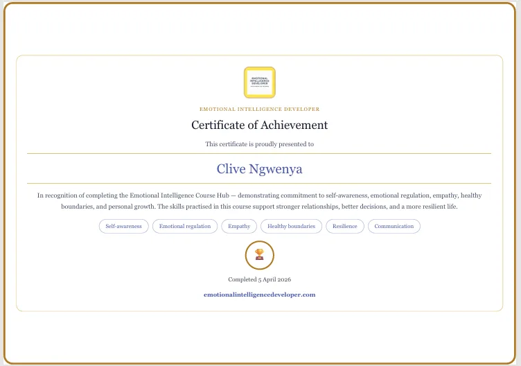 Emotional Intelligence Developer Certificate